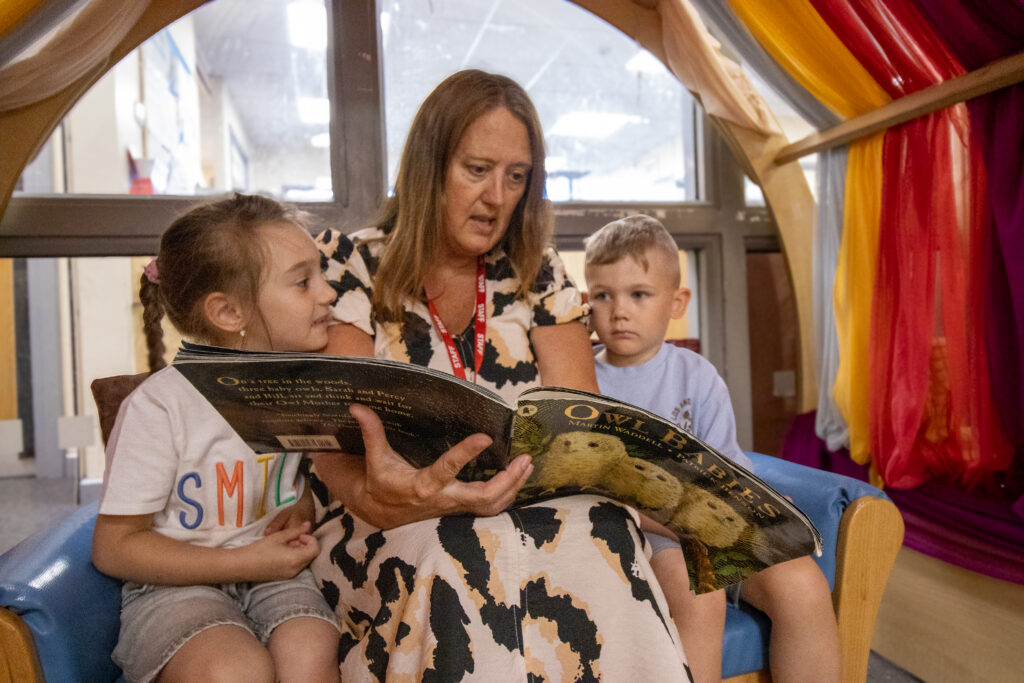 Story time at LEYF Leys nursery and Pre-School