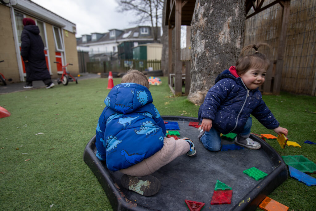 Playing outdoors at LEYF Ford Road Nursery