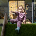 LEYF Marsham Street girl playing in spacious garden