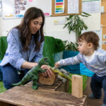 Playing with dinosaurs at LEYF New Cross