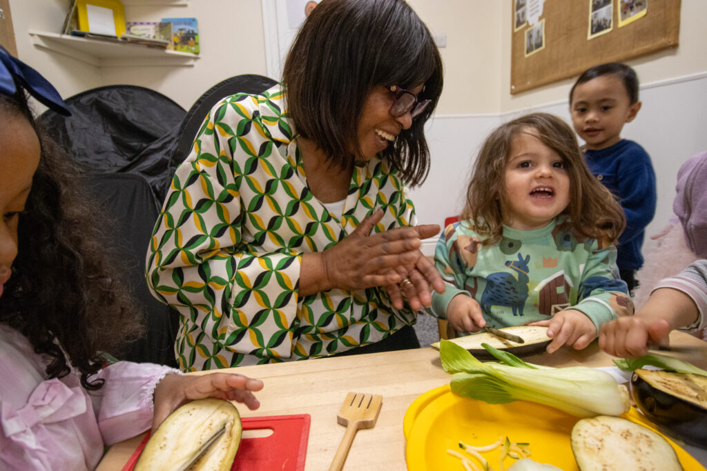 Learning about food at LEYF Earl's Court