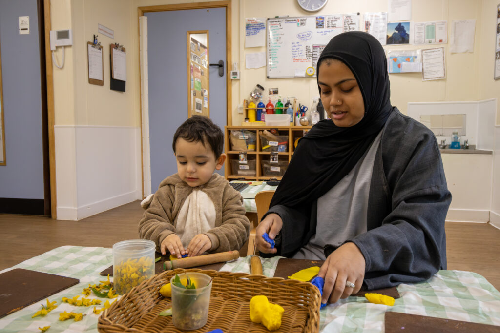 Learning through touch at LEYF Pembury Nursery