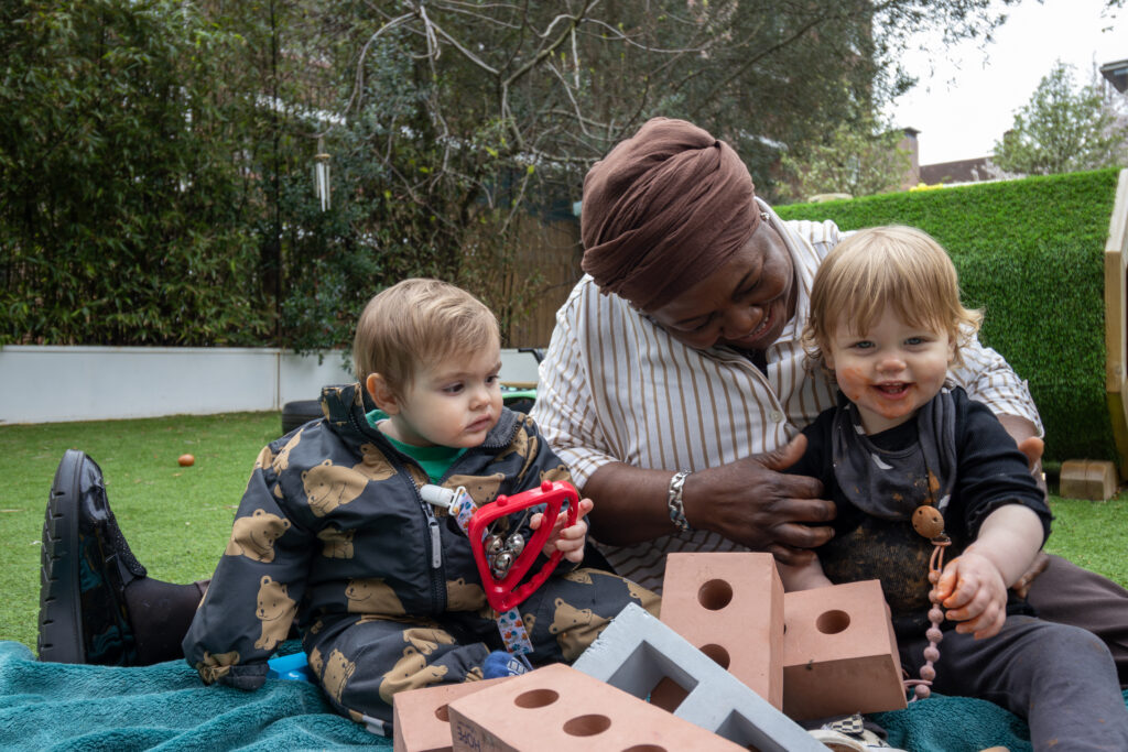 Brick play at LEYF Pembury Nursery