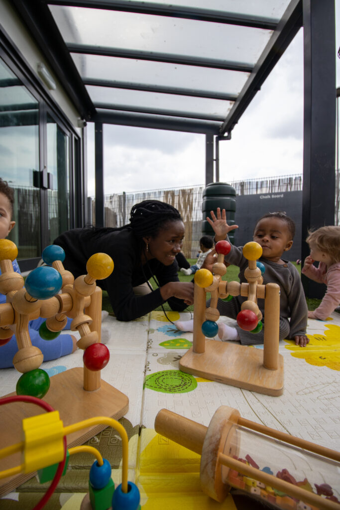 Playing with toys at LEYF Barking Nursery