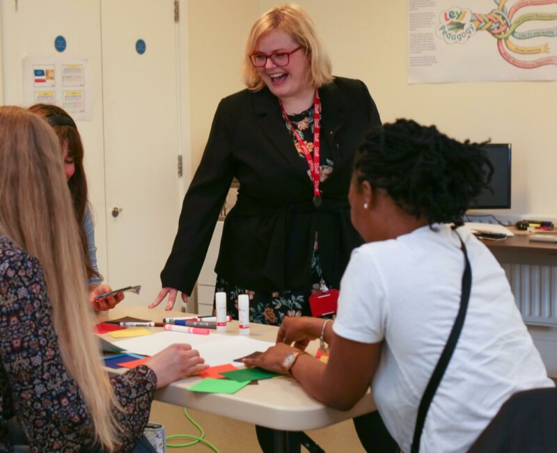 LEYF Staff in a training room being taught the LEYF Degree