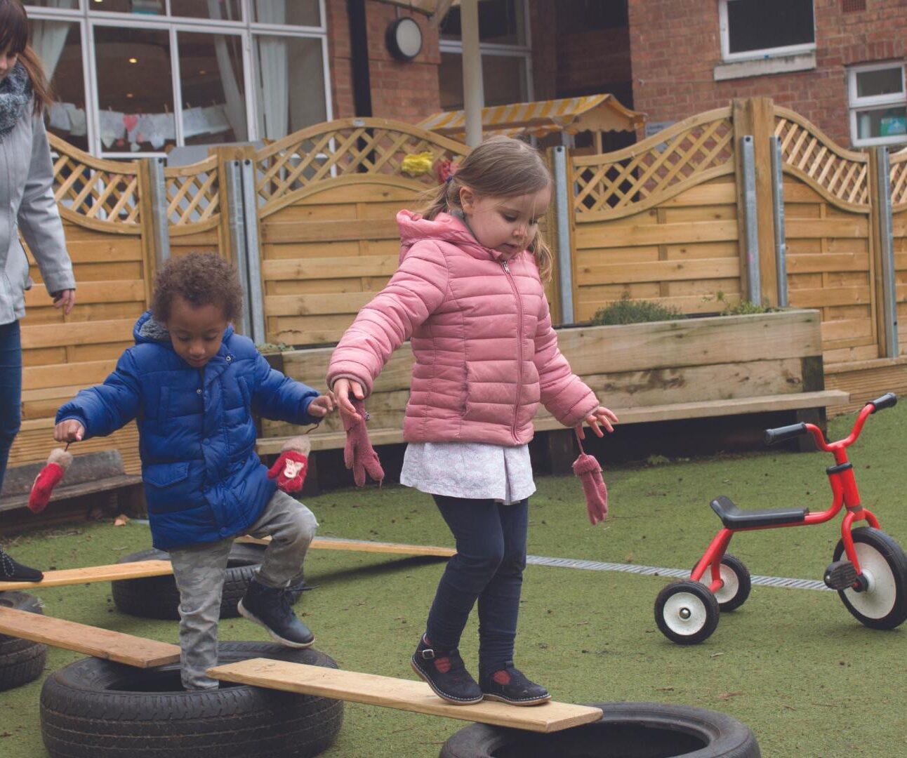 Obstacle course in Bessborough nursery garden